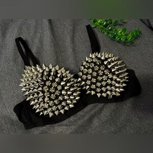 🖤 Black Spiked Bra 🖤 gothic cosplay